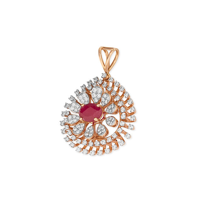 Tanishq 18KT Diamond Pendant for Women 3