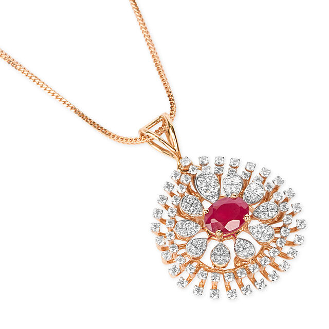 Tanishq 18KT Diamond Pendant for Women 4