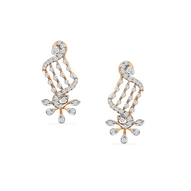 Tanishq 18KT Diamond Neckwear with Earring for Women 3