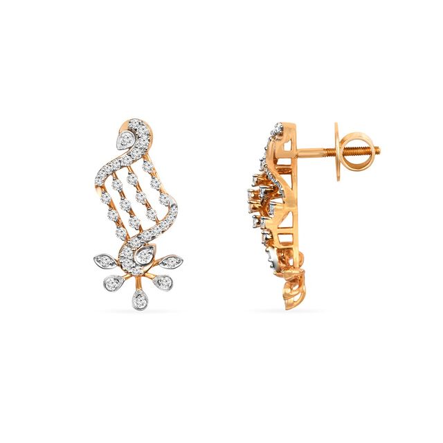 Tanishq 18KT Diamond Neckwear with Earring for Women 4