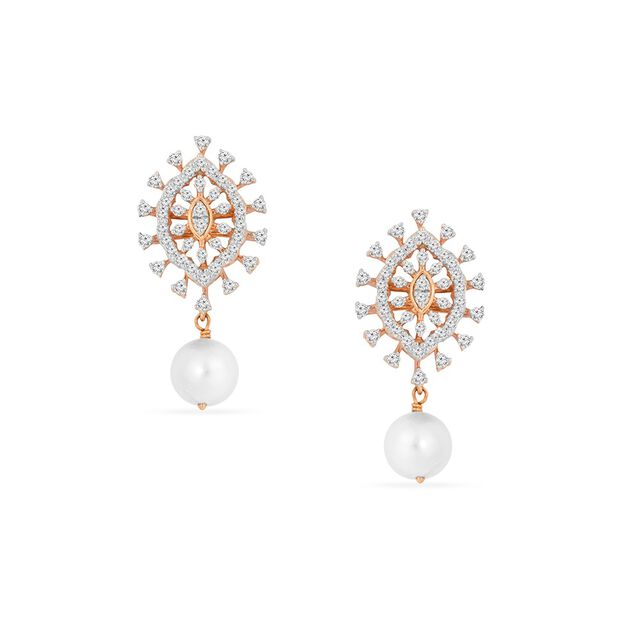 Tanishq 18KT Diamond Necklace Set for Women 3