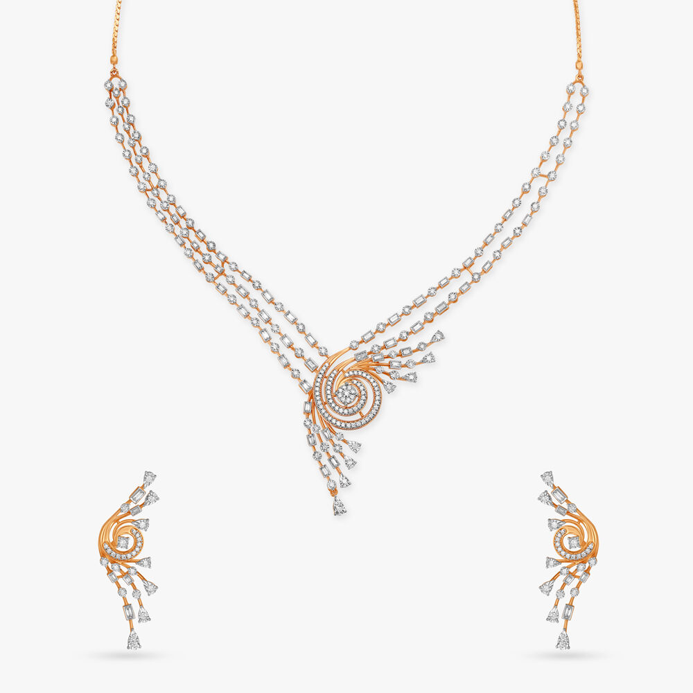 Tanishq diamond necklace design top