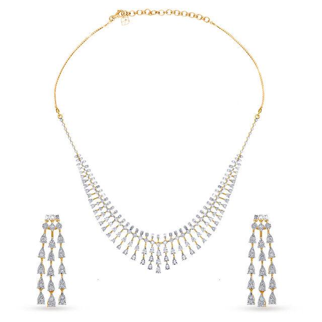 Tanishq Gold Necklace Set,,hi-res 