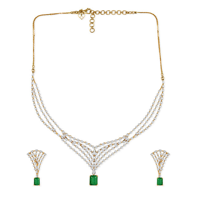 Gorgeous Glimmers Diamond Necklace Set 
