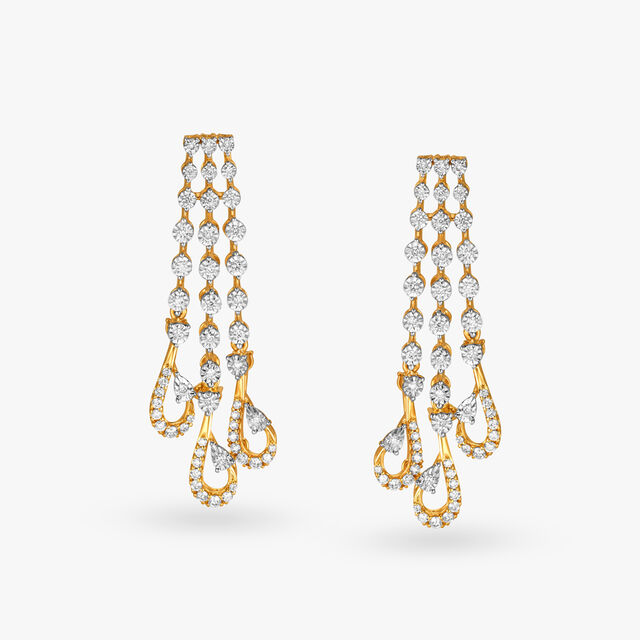 Stunning Flowy Diamond Necklace Set,,hi-res 4