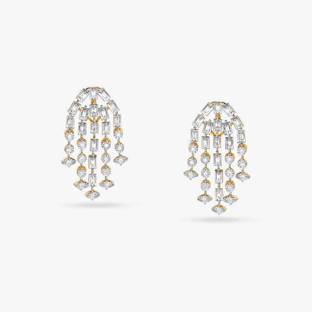 Sleek Cascade Diamond Earrings,,hi-res 