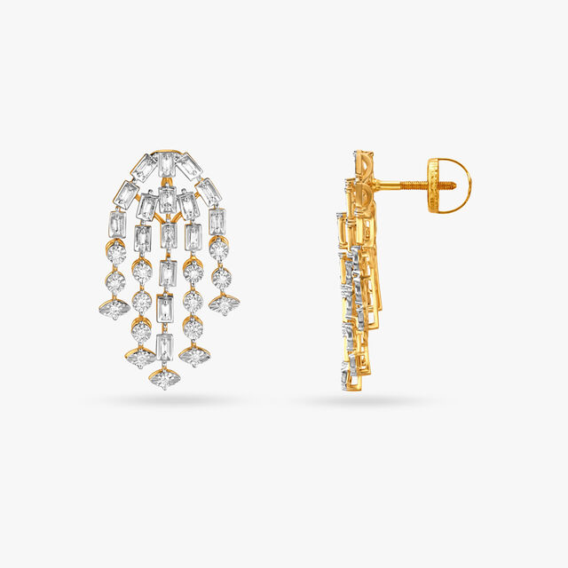 Sleek Cascade Diamond Earrings,,hi-res 2