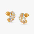 Sparkling Grid Diamond Hoop Earrings 3