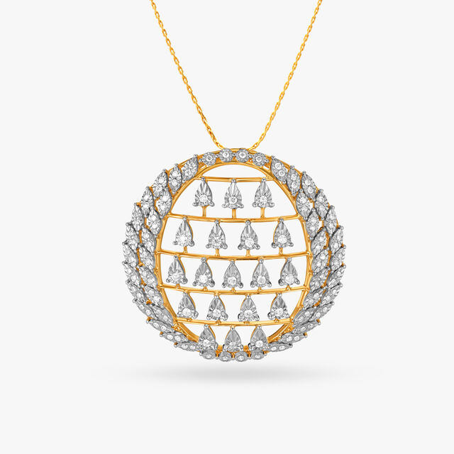 Shimmering Grid Diamond Pendant,,hi-res 