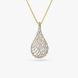 Alluring Teardrop Diamond Pendant 