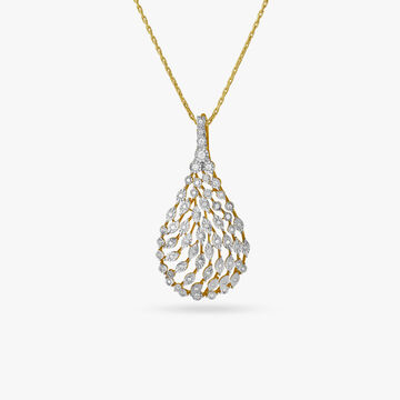 Alluring Teardrop Diamond Pendant