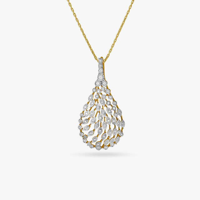 Alluring Teardrop Diamond Pendant 