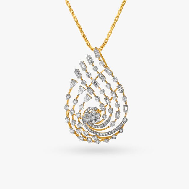 Leafy Whisper Diamond Pendant,,hi-res 