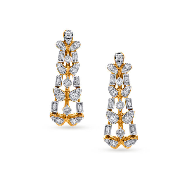 Tanishq Gold Earrings,,hi-res 