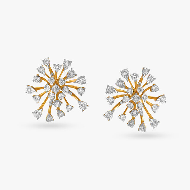 Petite Flower Modular Diamond Stud Earrings,,hi-res 