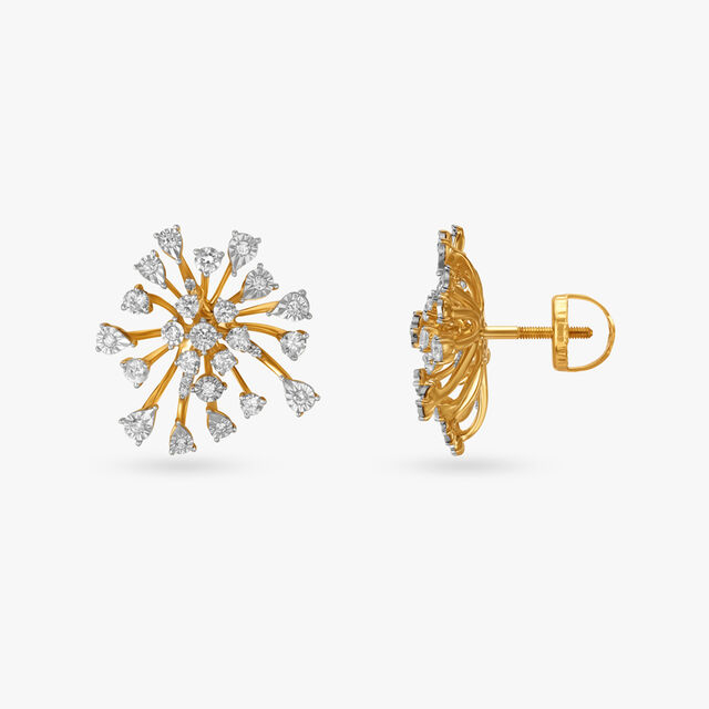 Petite Flower Modular Diamond Stud Earrings,,hi-res 2