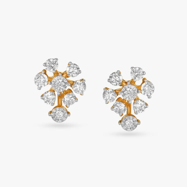 Petite Flower Modular Diamond Stud Earrings,,hi-res 3