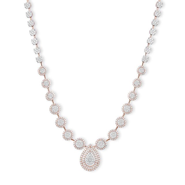 Tanishq 18KT Diamond Necklace Set for Women 2