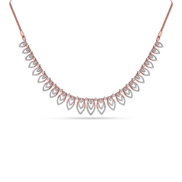 Tanishq 18 KT Diamond Necklace Set for Women 2