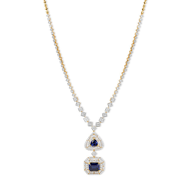 Tanishq 18KT Diamond Necklace Set for Women 2