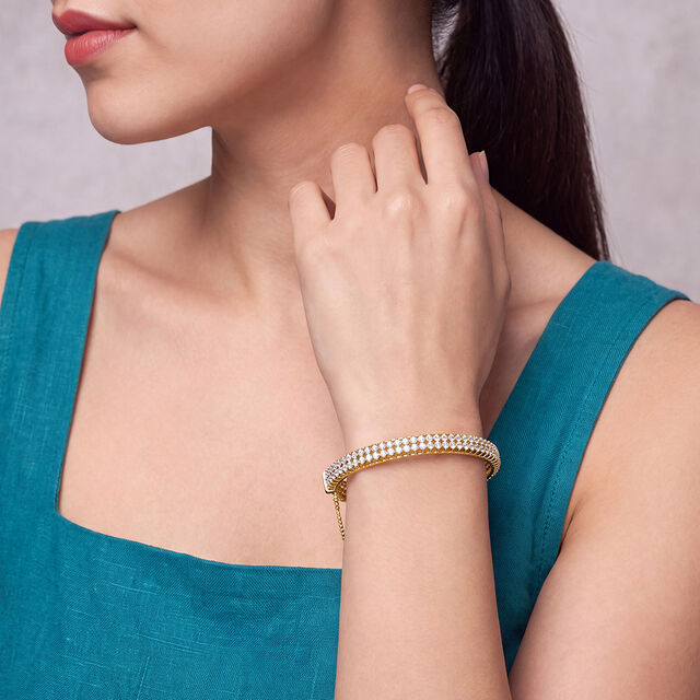 Tanishq 18KT Diamond Bangle for Women 3