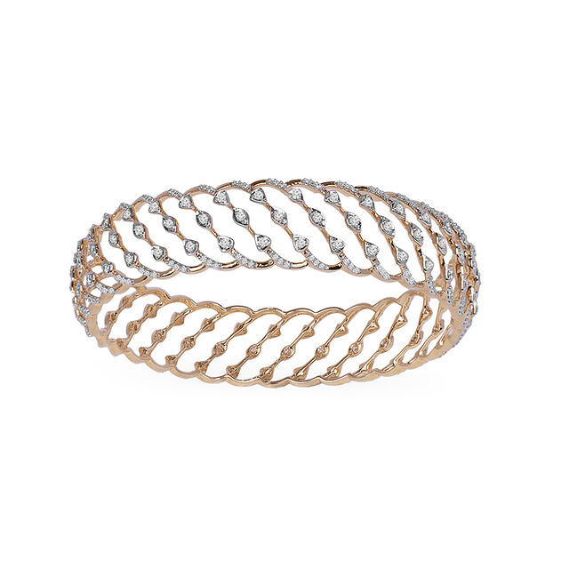 Tanishq 18KT Diamond Bangle for Women 2