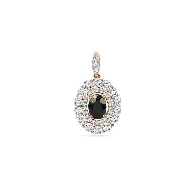 Tanishq 18KT Diamond Pendant with Earrings for Women 2
