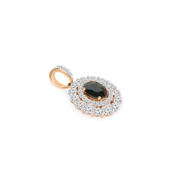 Tanishq 18KT Diamond Pendant with Earrings for Women 3