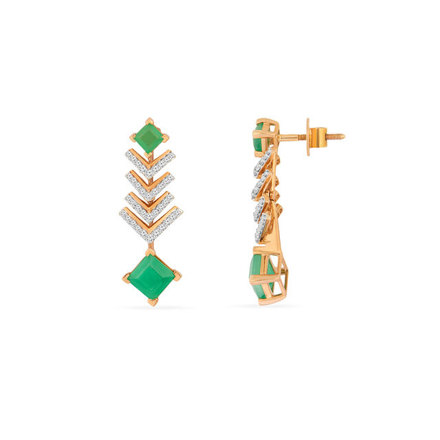 Tanishq 18KT Diamond Neckwear with Earrings for Women 5