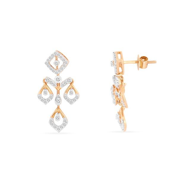 Tanishq 18KT Diamond Neckwear with Earrings for Women 4