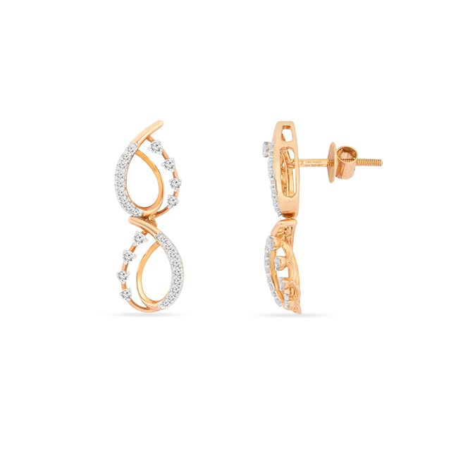 Tanishq 18KT Diamond Neckwear with Earrings for Women 5