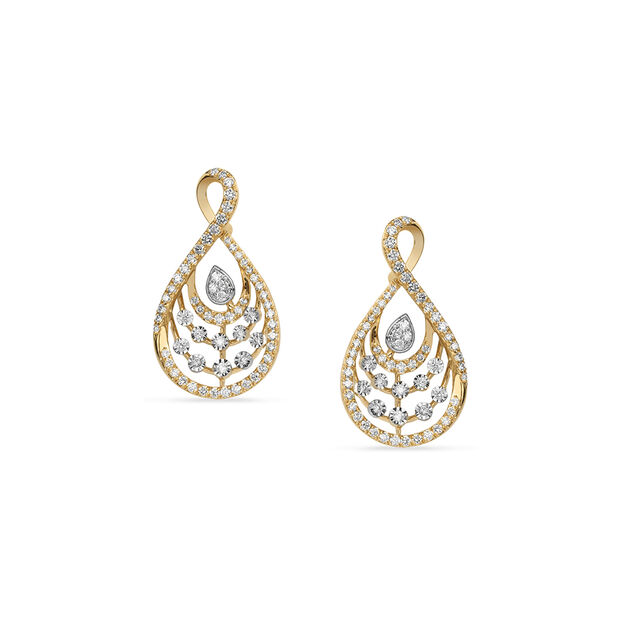 Tanishq 18KT Diamond Pendant and Earrings Set for Women 4