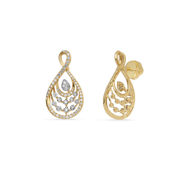 Tanishq 18KT Diamond Pendant and Earrings Set for Women 5