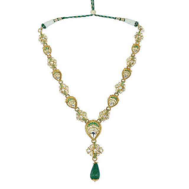 Tanishq 18KT Glass Kundan Necklace for Women 