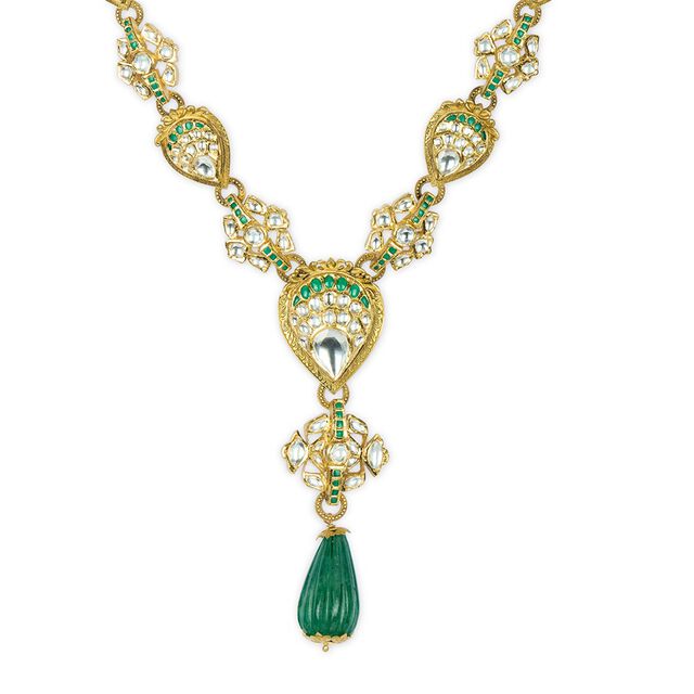Tanishq 18KT Glass Kundan Necklace for Women 2