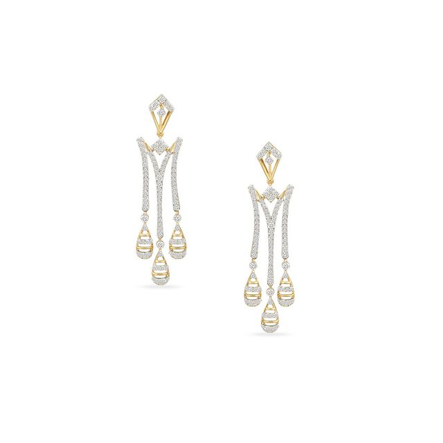 Tanishq 18KT Diamond Neckwear with Earrings for Women 4