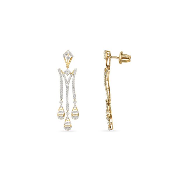 Tanishq 18KT Diamond Neckwear with Earrings for Women 5