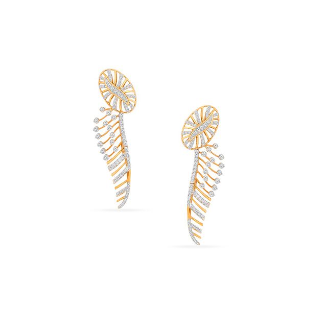 Tanishq 18KT Diamond Neckwear with Earrings for Women 3