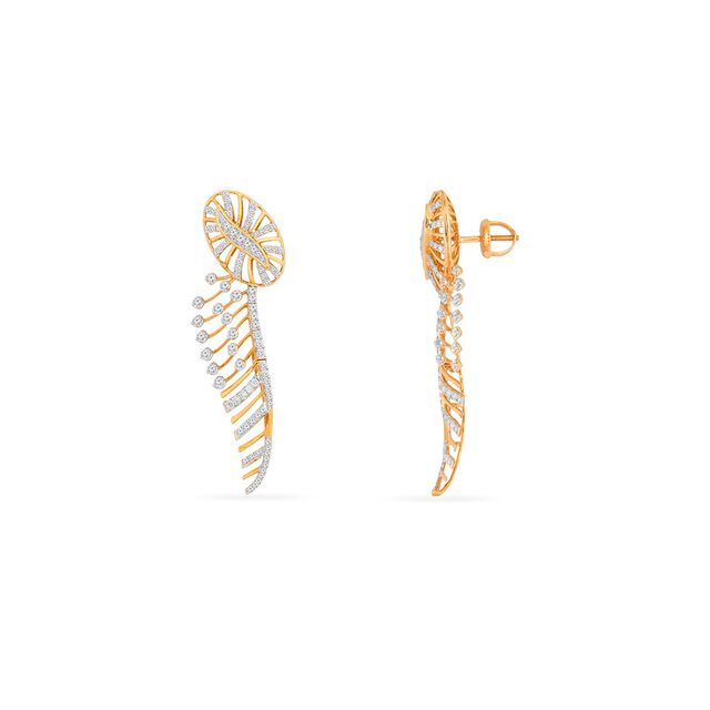 Tanishq 18KT Diamond Neckwear with Earrings for Women 4
