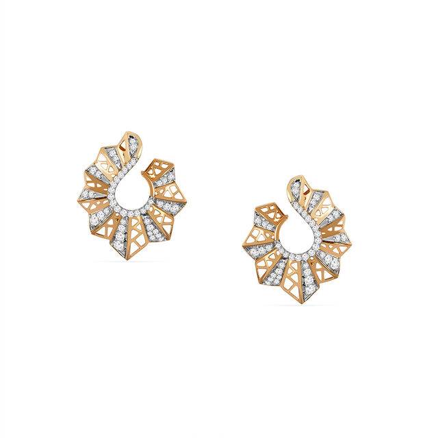 Tanishq 18KT Diamond Pendant with Earrings for Women 5