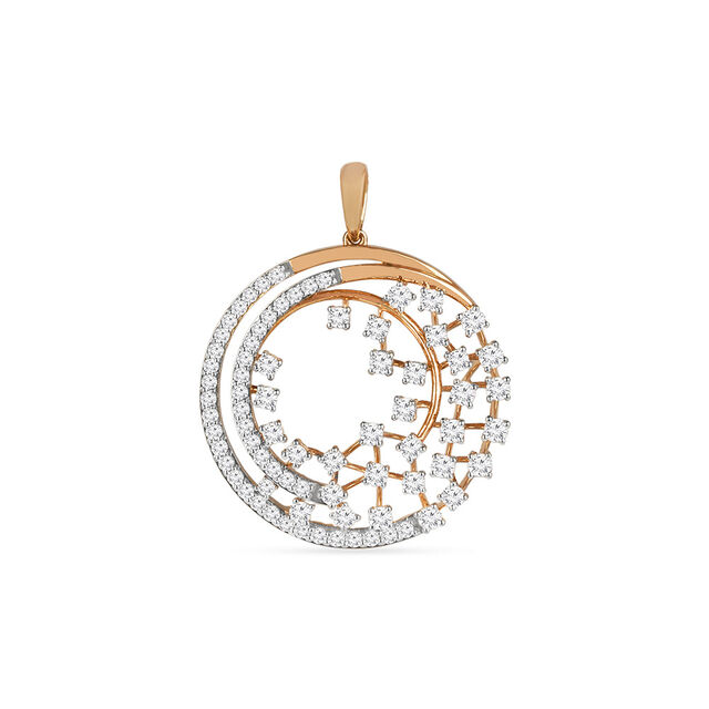Tanishq 18KT Diamond Pendant with Earrings for Women 3