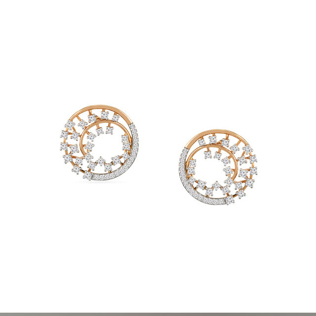 Tanishq 18KT Diamond Pendant with Earrings for Women 4