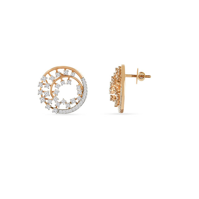 Tanishq 18KT Diamond Pendant with Earrings for Women 5