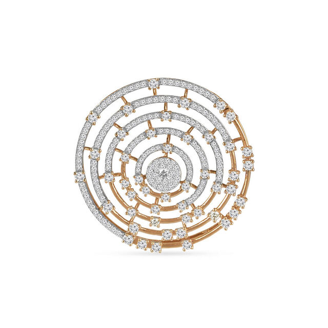 Tanishq 18KT Diamond Pendant with Earrings for Women 4