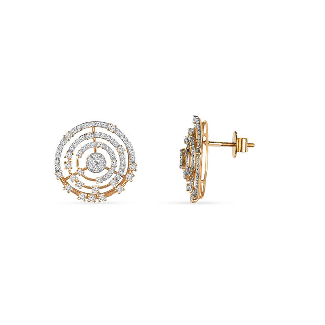 Tanishq 18KT Diamond Pendant with Earrings for Women 6