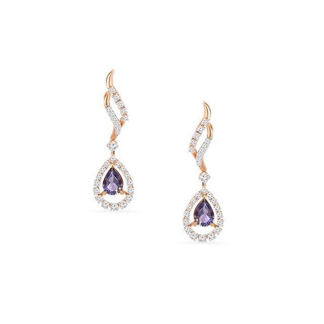Tanishq 18KT Diamond Neckwear with Earrings for Women 4