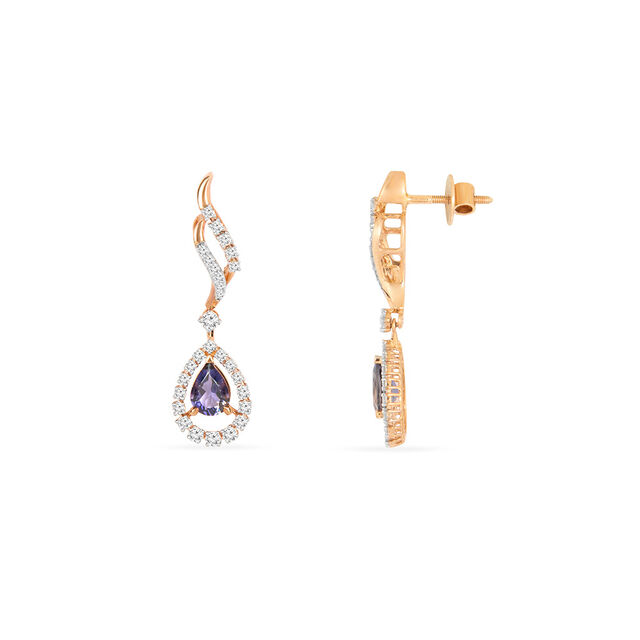 Tanishq 18KT Diamond Neckwear with Earrings for Women 5
