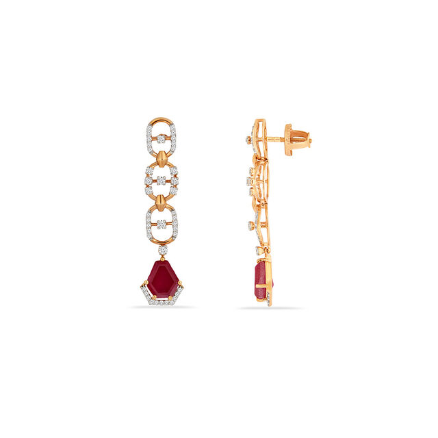 Tanishq 18KT Diamond Neckwear with Earrings for Women 5