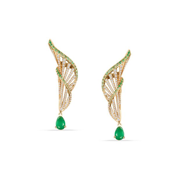 Tanishq 18KT Diamond Neckwear with Earrings for Women 4