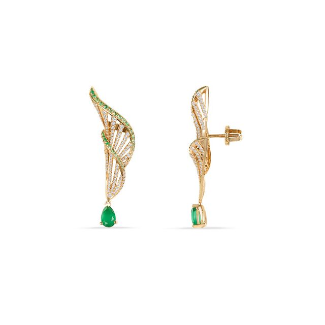 Tanishq 18KT Diamond Neckwear with Earrings for Women 5